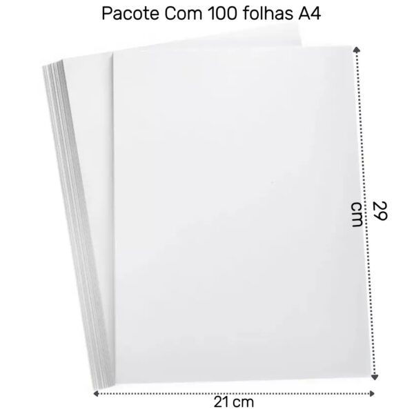 100 Folhas Sulfite A4 Branca - Tam 21cm x 29cm