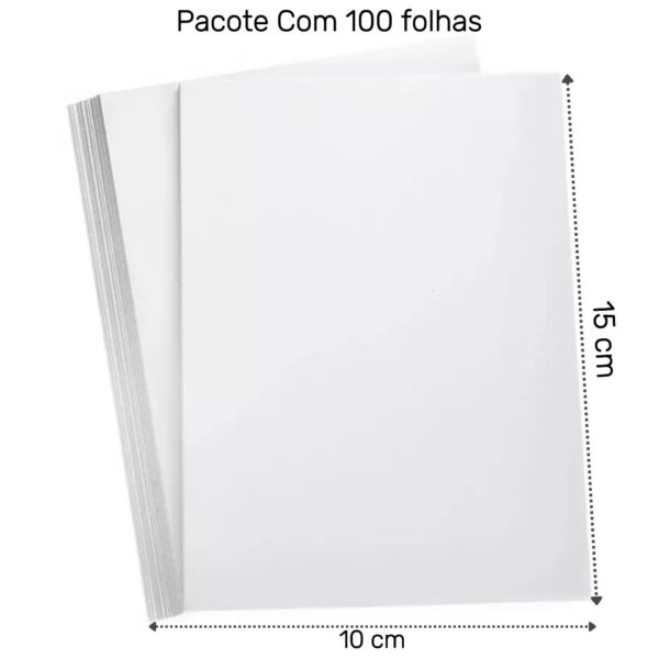 100 Folhas Sulfite A6 Branca - Tam 10cm x 15cm