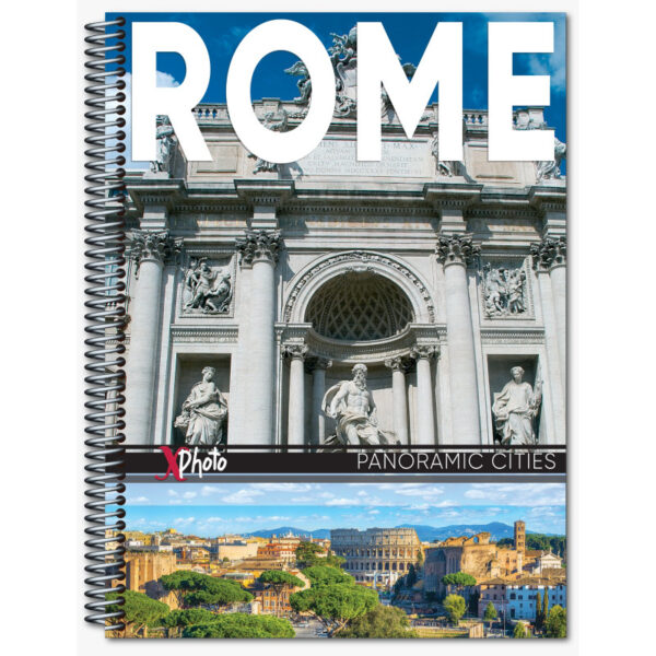 CADERNO MAXIMA PEQUENO ESPIRAL CAPA DURA 96 FOLHAS X-PHOTO ROME